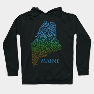 State of Maine Colorful Maze Hoodie